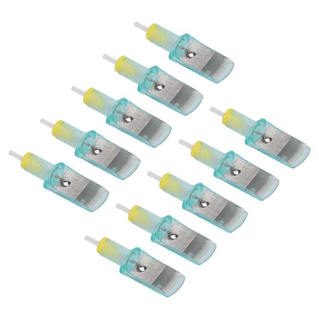 10pcs Flat Blade Tattoo Needles Disposable Smoothing Needle Stroke Tattoo Cartridge Needles for