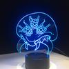 Factory Dropshipping ODM Rechargeable Touch Switch Dog Arylic Panel Box Table Night Lamp  16 Colors Change 3D LED Light