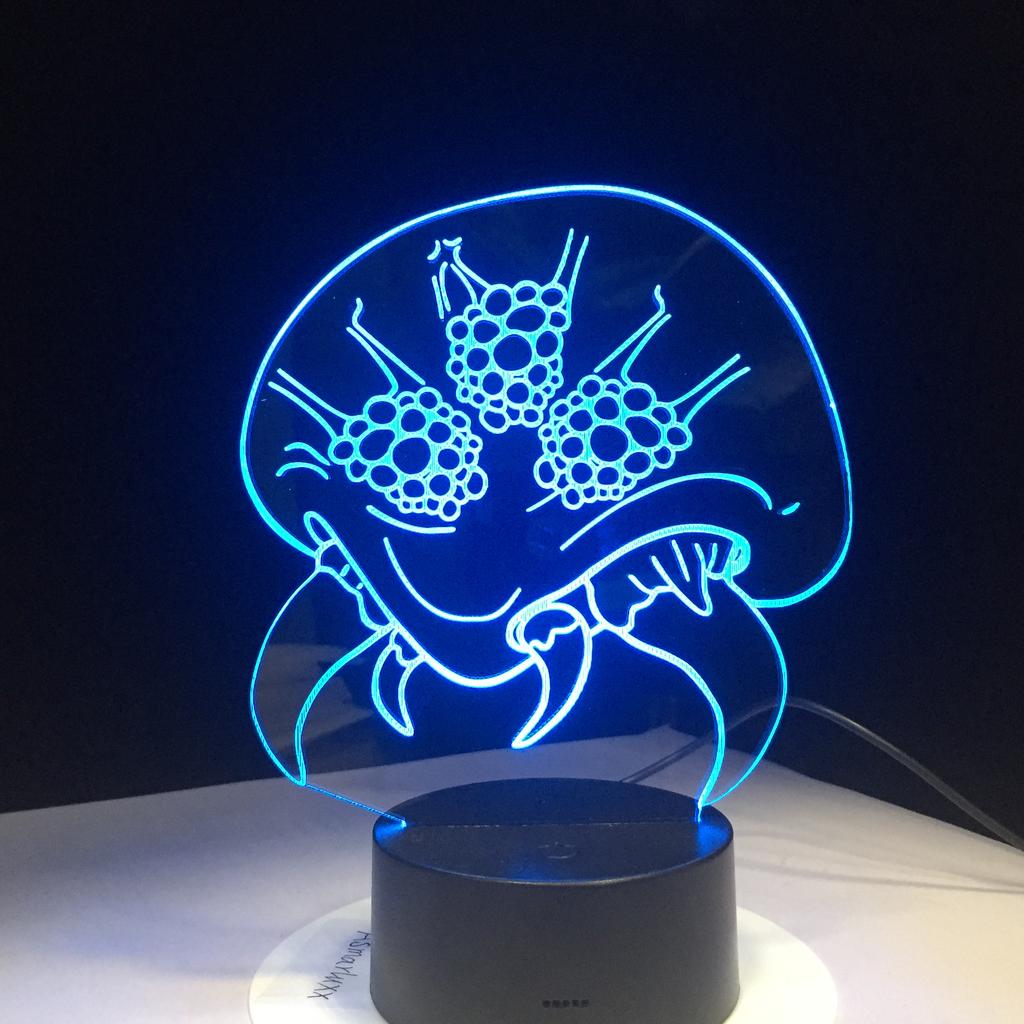 Factory Dropshipping ODM Rechargeable Touch Switch Dog Arylic Panel Box Table Night Lamp  16 Colors Change 3D LED Light