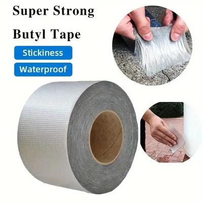 Cinta resistente al agua, resistente a altas temperaturas, papel de aluminio, cinta de butilo espesa, cinta sellada para reparación de grietas en paredes, techos y piscinas