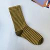 Retro Striped Women Socks Medium Tube Socks Spring and Autumn Cotton Women Long Socks Japanese Fashion College Style Women Sox