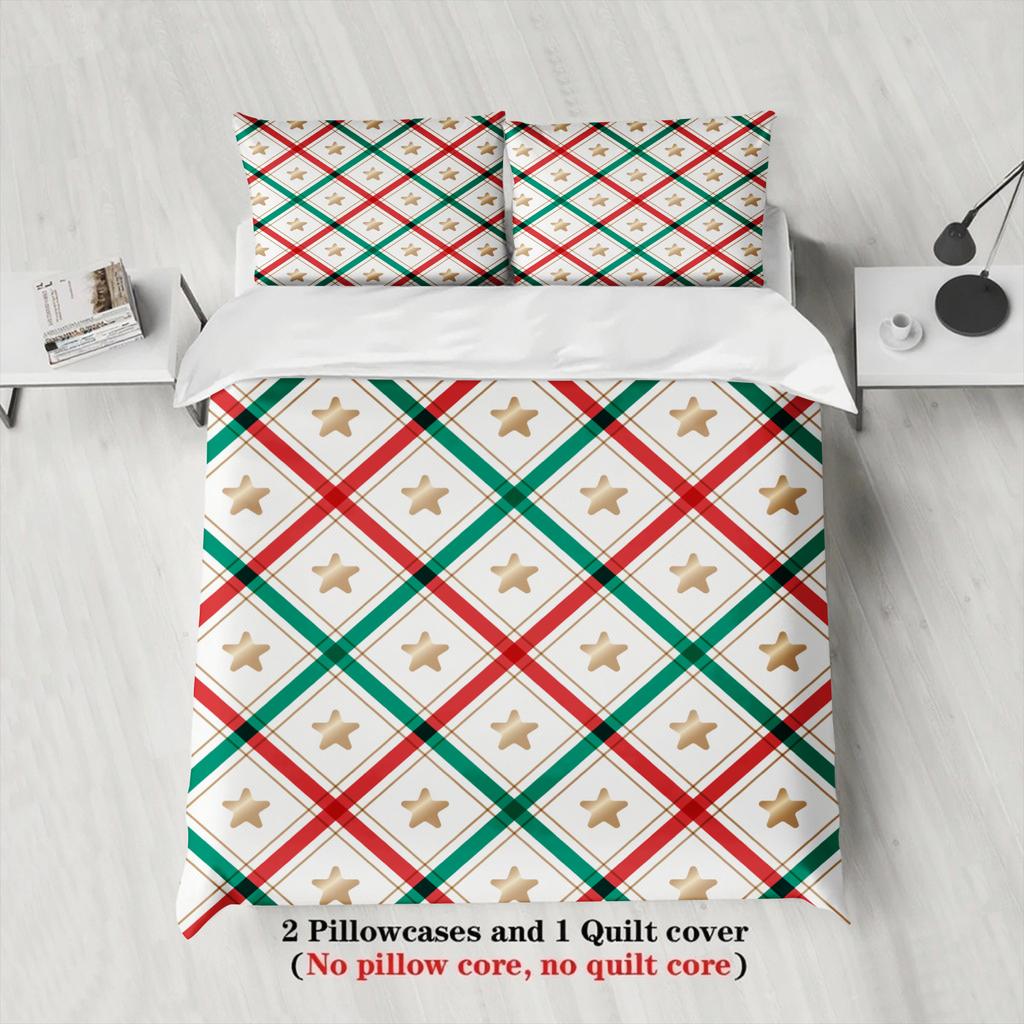 Christmas Bedding Set Christmas Gift Duvet Cover Set Single Twin Queen King Size No Filling Christmas Gift For Home Decor