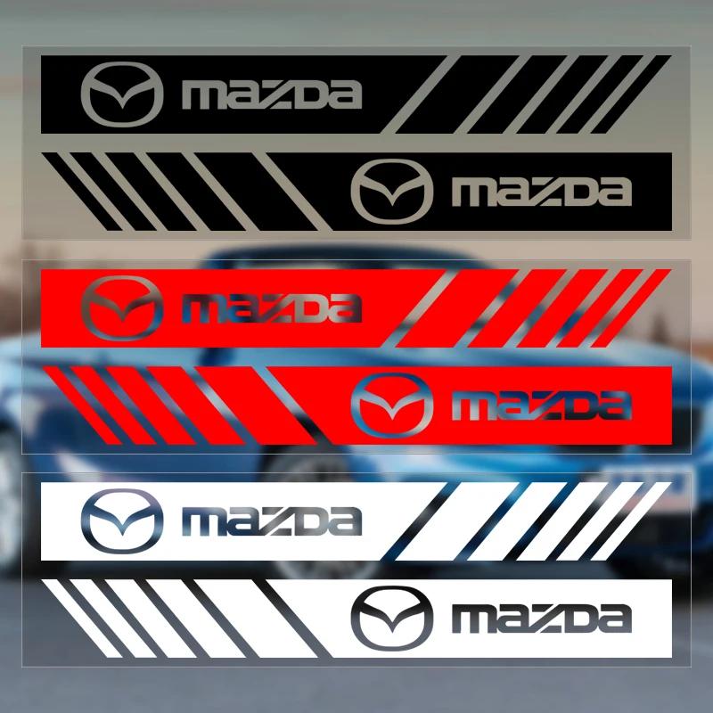 2pcs Car Badge Rearview Mirror Decoration Decals Stickers Auto Accessories for Mazda Axela Atenza Demio MS MPS 6 CX-3 CX-5 CX-8
