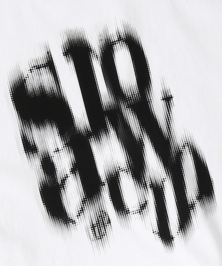 SLOWACID Blurry Logo Short Sleeve T-Shirt [White]