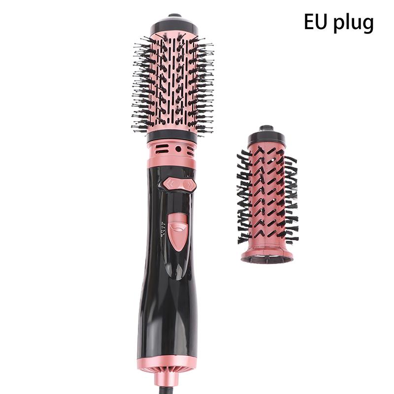 

Фен-щетка 2 в 1 Вращающаяся воздушная щетка Завивка Выпрямление Укладка Автоматическое вращение Ионная круглая Фен для волос Объем EU Plug