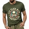 Summer tshirt male Travel Women Oneck tshirt Vintage Cat Plays With Controller Retro Teenagers Tee shirt Graphic Workout tops