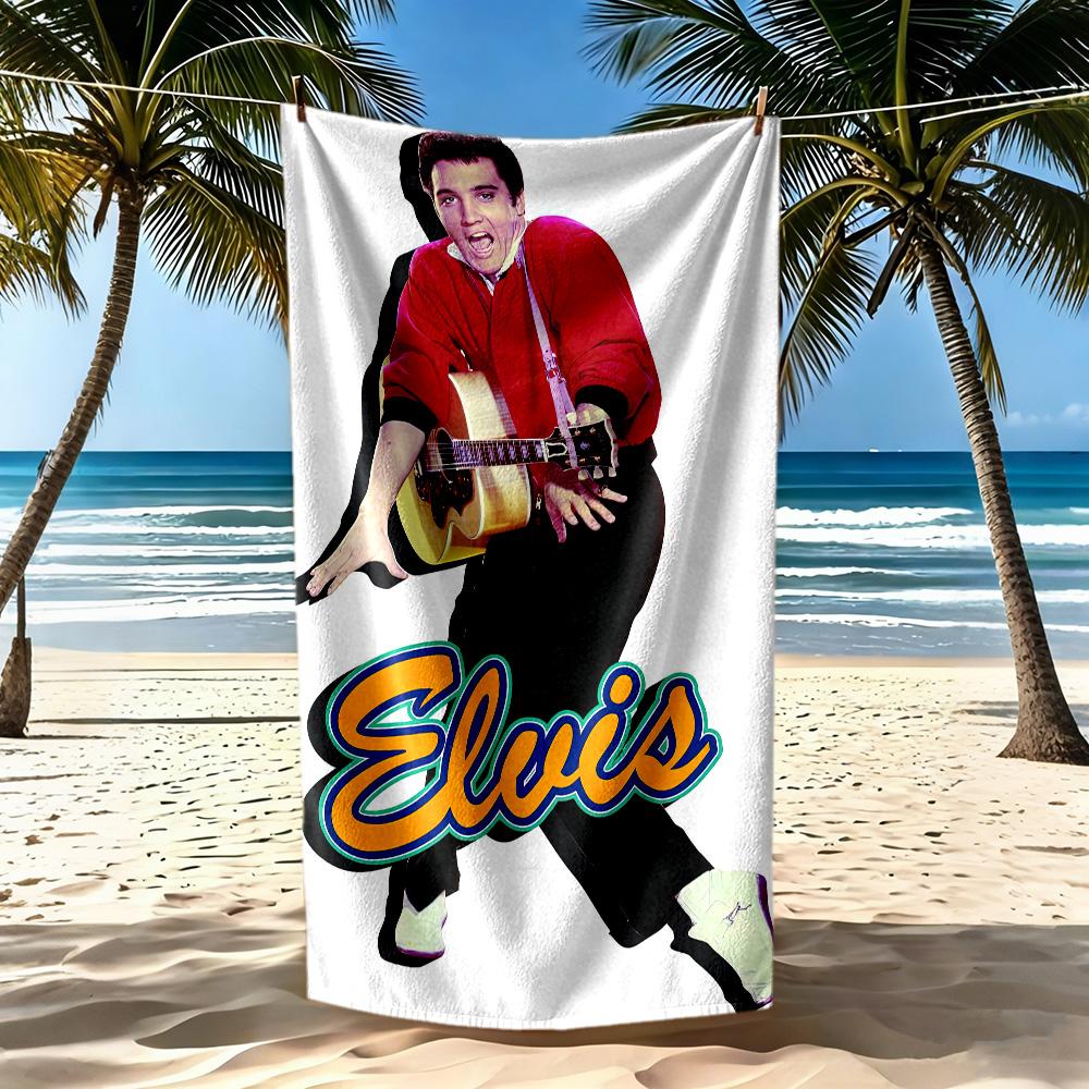 Elvis Beach Towel Super Soft Microfiber Quickdry Fabric Comfortable Lightweight