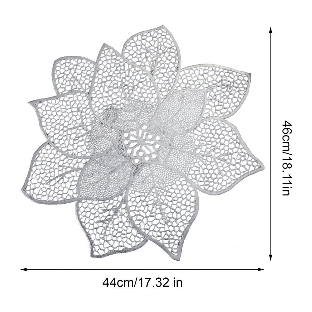 Blumenförmiges PVC Platzset Wasserdichte Tischmatte Familien-Essplatzset Tragbares Küchenplatzset für Restaurants Heimparty