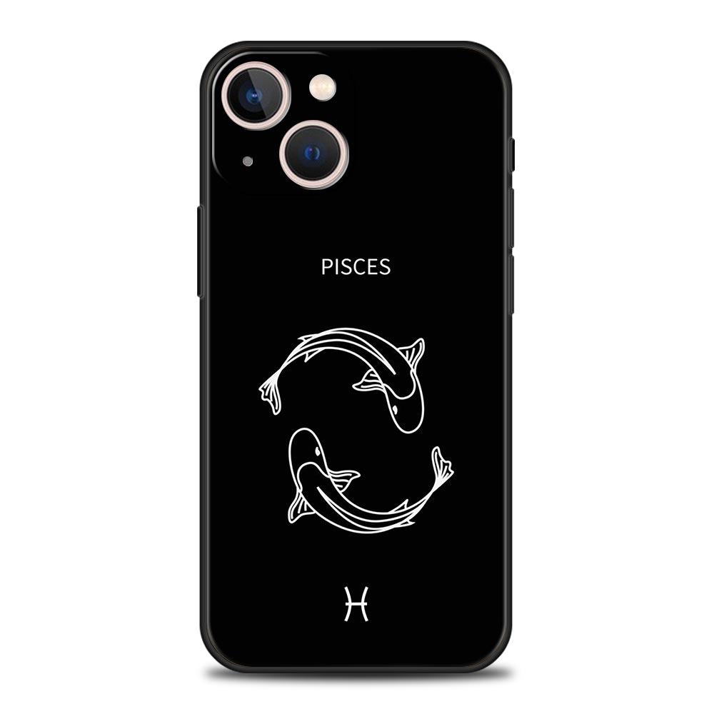 Twelve Constellations Luxury Phone Case For iPhone 16 13 15 14 12 11 Pro MAX XR X SE XS 7 8 Plus Soft TPU Shockproof Cover