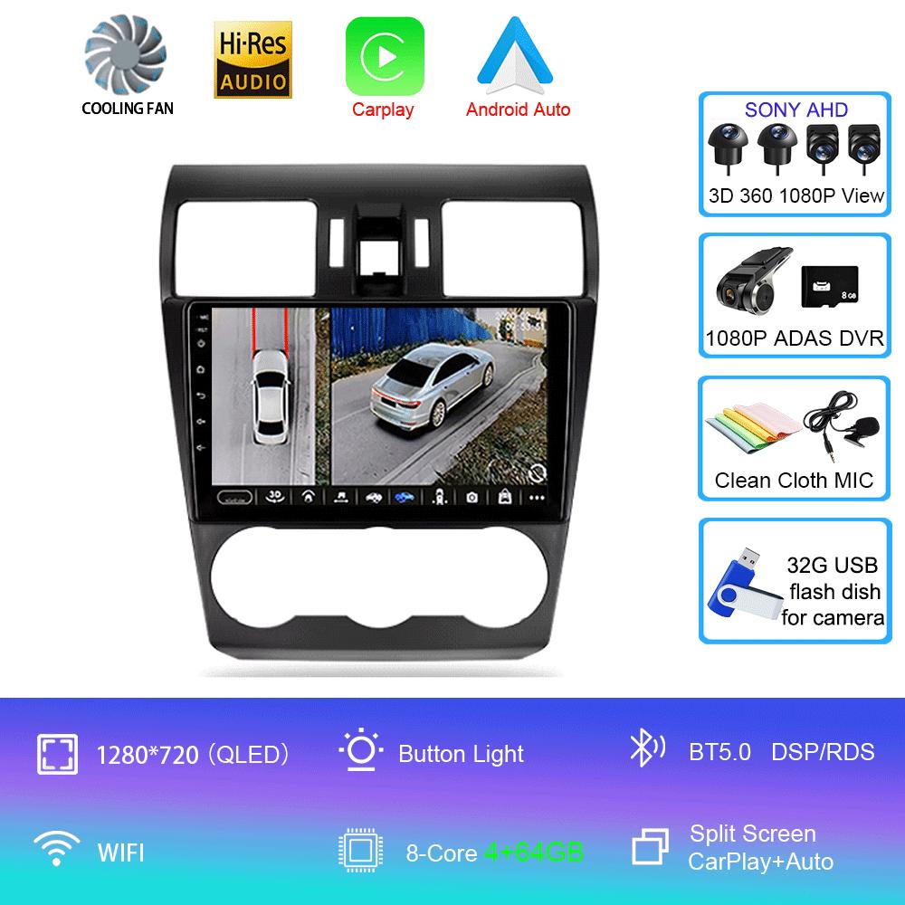 Android 14 Video Player Car Radio For Subaru Forester 4 SJ 2012 - 2015 Multimedia Navigation Stereo GPS No 2din 2 Din Dvd