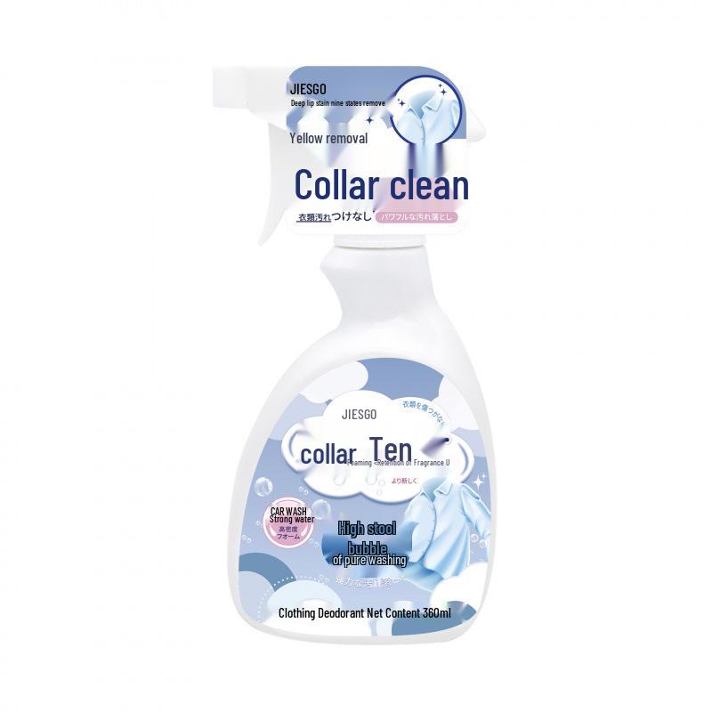 Whitening Spray for Yellowed Shirts & Oil Stains - Strong Collar Cleaner & Stain Remover