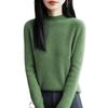 Long-sleeved Pullover Sweater for Women, Fitted and Slimming, with A Semi-high Collar, Knitted Base Layer Top