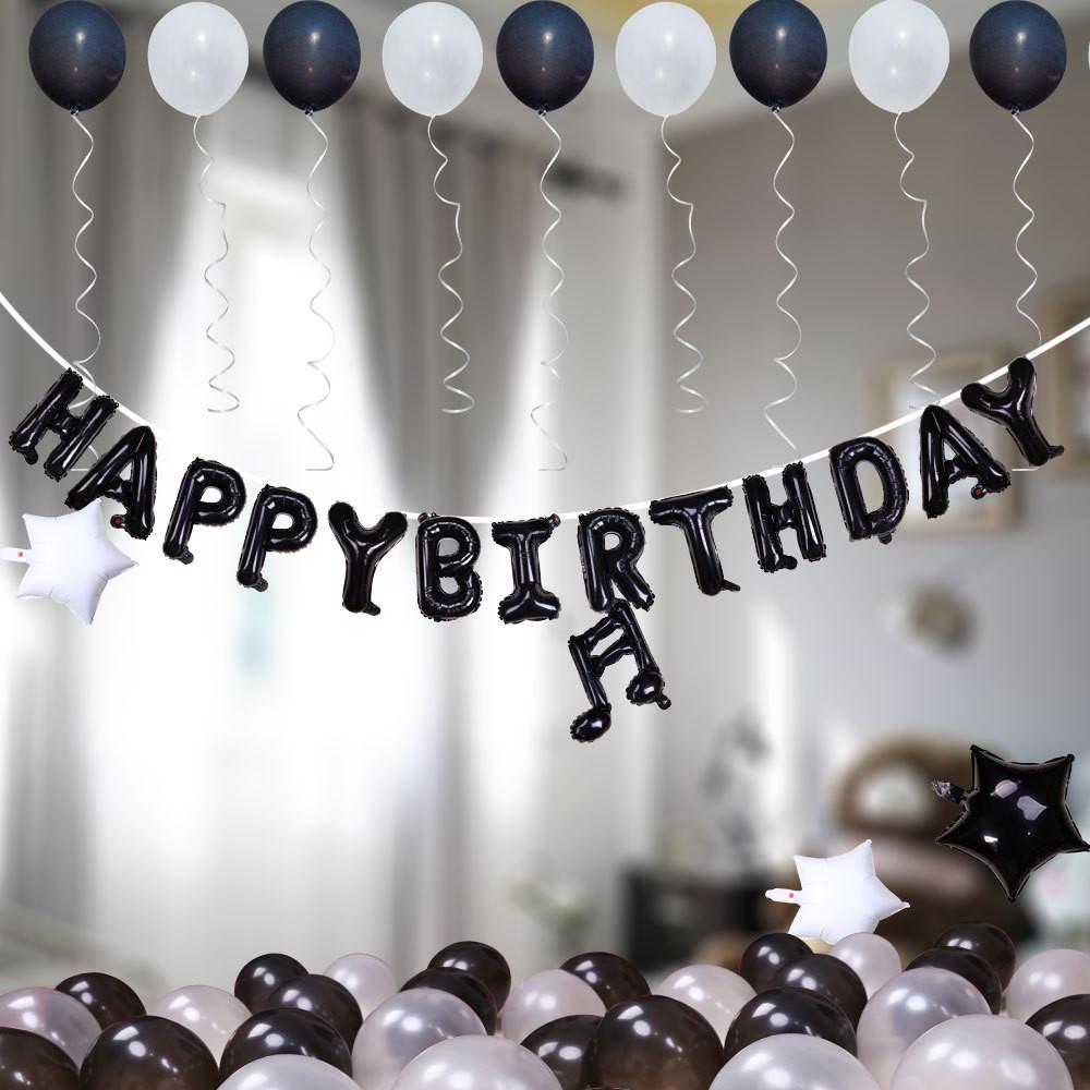 Happy Birthday Aluminum Foil Balloon Set Festive Party Decoration For Celebrations