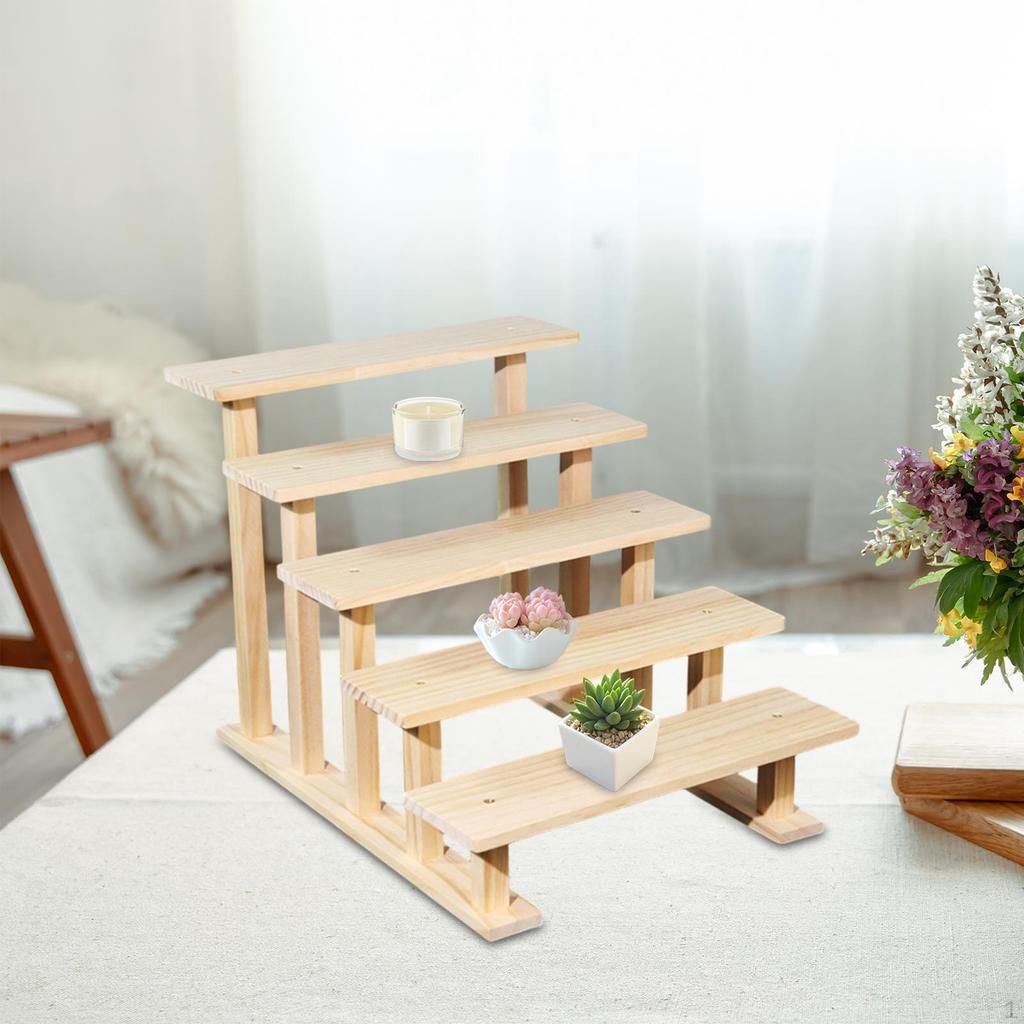 Wood Display Riser Cupcake Stand Decorative Figure Perfume Organizer for Figures