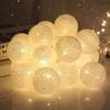 Guirlande lumineuse - AIMOONSA - 20 LED coton 300 cm - Blanc chaud - À piles (3×AA)