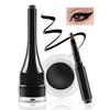 Boobeen Gel Eyeliner Set, Wasserdichtes Gel Eyeliner mit Pinsel-Applikator, Hochpigmentierter Cremiger Eyeliner für Damen, Langanhaltendes Kräftiges Augen-Make-up