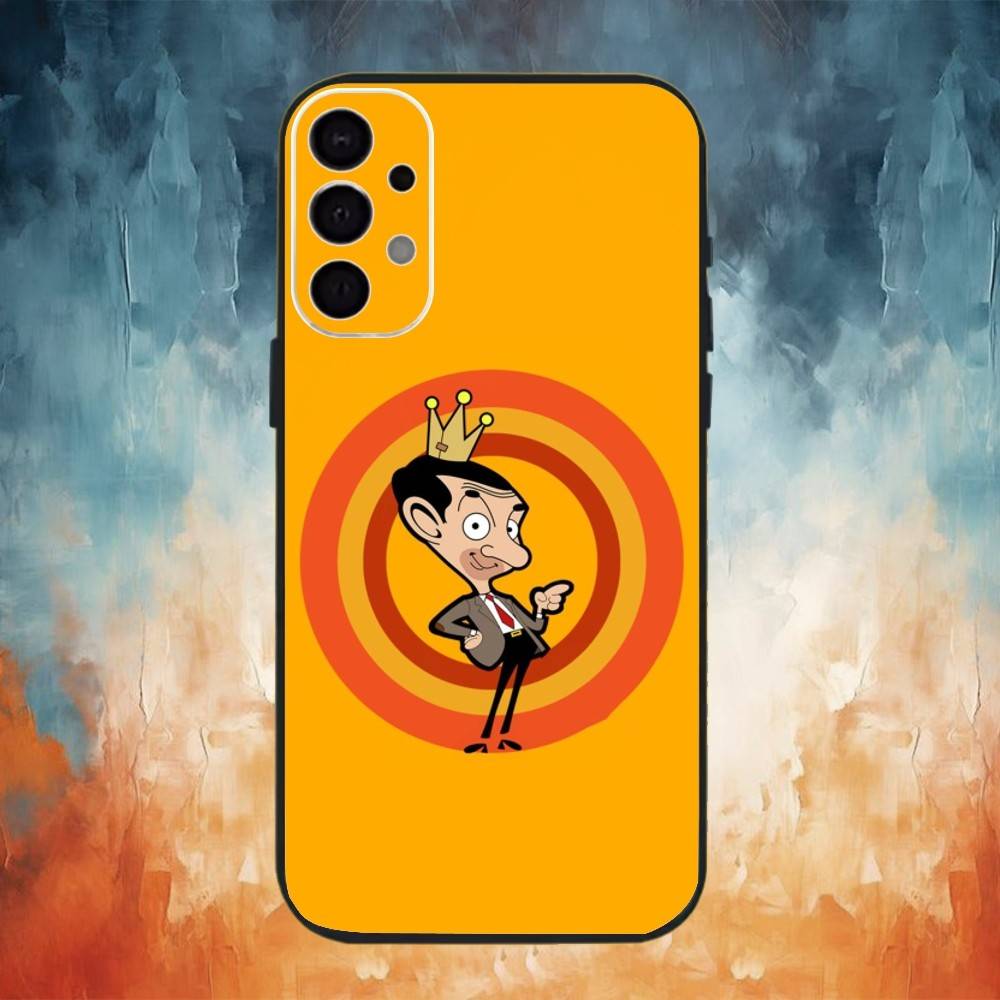 Mr Bean wallpapers Telefoonhoesje Voor Samsung S26,25,24,23,22,21,20,30,Ultra,Plus,Fe,Lite Zwarte Behuizing