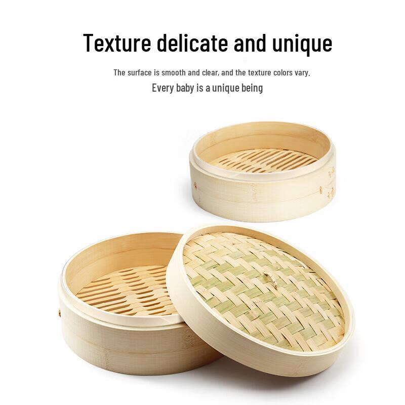Traditional Bamboo Steamer Basket for Home Cooking