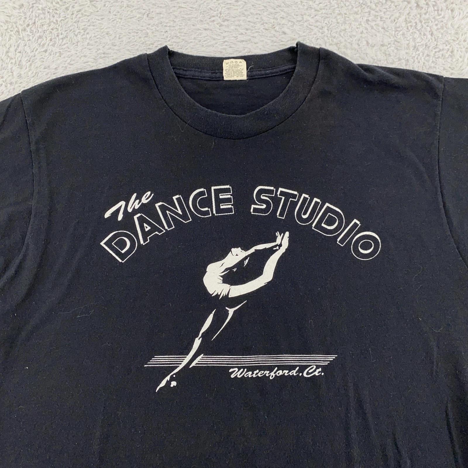 

Vintage The Dance Studio Shirt Medium Black Waterford CT Ballet Tee 80s USA S