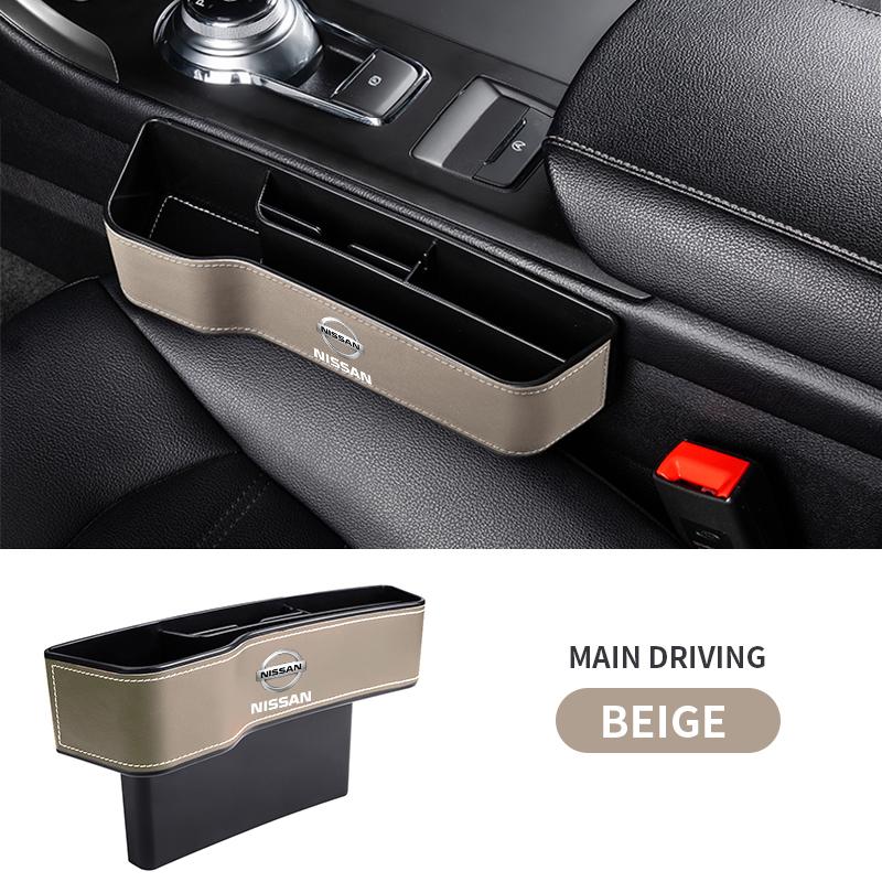 Seat Crevice Storage Box Seat Gap Slit Pocket Catcher Organizer For Nissan Sentra Altima Versa Bluebird Sunny Maxima X-Trail Pathfinder Murano Armada