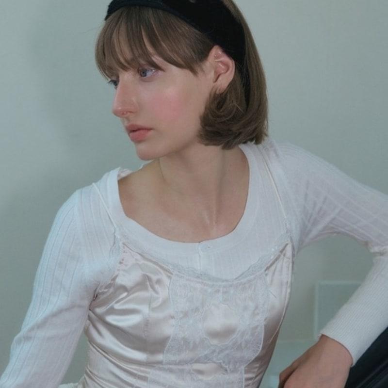 poesiedame CLOUD FUR HAIR BAND IN BLACK