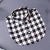 Plaid Fake Collar Female Ladies Detachable Collars For Women Detachable Lapel Shirt False Collars Woman False Blouse Neckwear