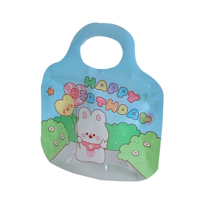 Pungă de depozitare pentru bijuterii și gustări cu desene animate de Crăciun - Drăguță, moale, auto-sigilantă