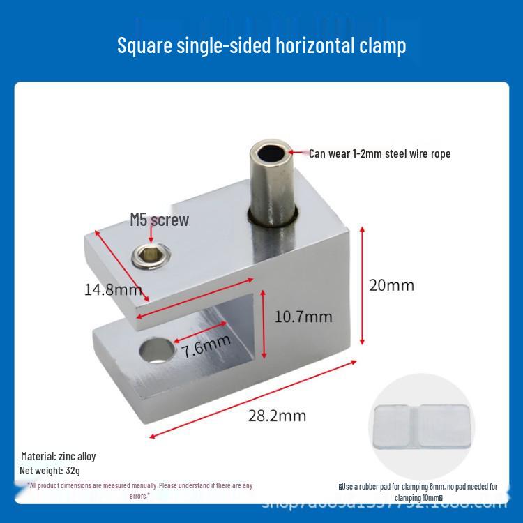 Adjustable Locking Steel Wire Rope Hanging Buckle for Acrylic Display Boards