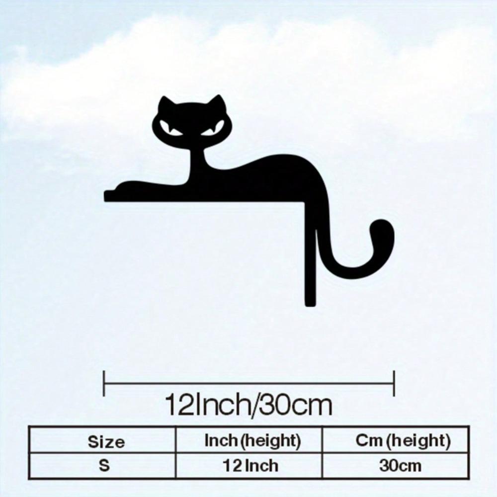 

Black Cat Metal Wall Art Sculpture Vintage Style Iron Craft Perfect for Living Room Entryway Gift for Cat Lovers Powder Coated Home Decor TY-101021
