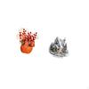 Artificial Bonsai Flower Bucket Chinese Year Spring Festival Desk Decoration with Acrylic Snow