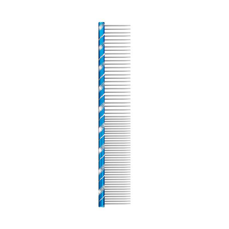 16/19/20/25cm Pet Dog Comb Bright Multi-Colored Stripe Grooming Comb Stainless Steel Straight Comb For Dog Cat Grooming Toolts