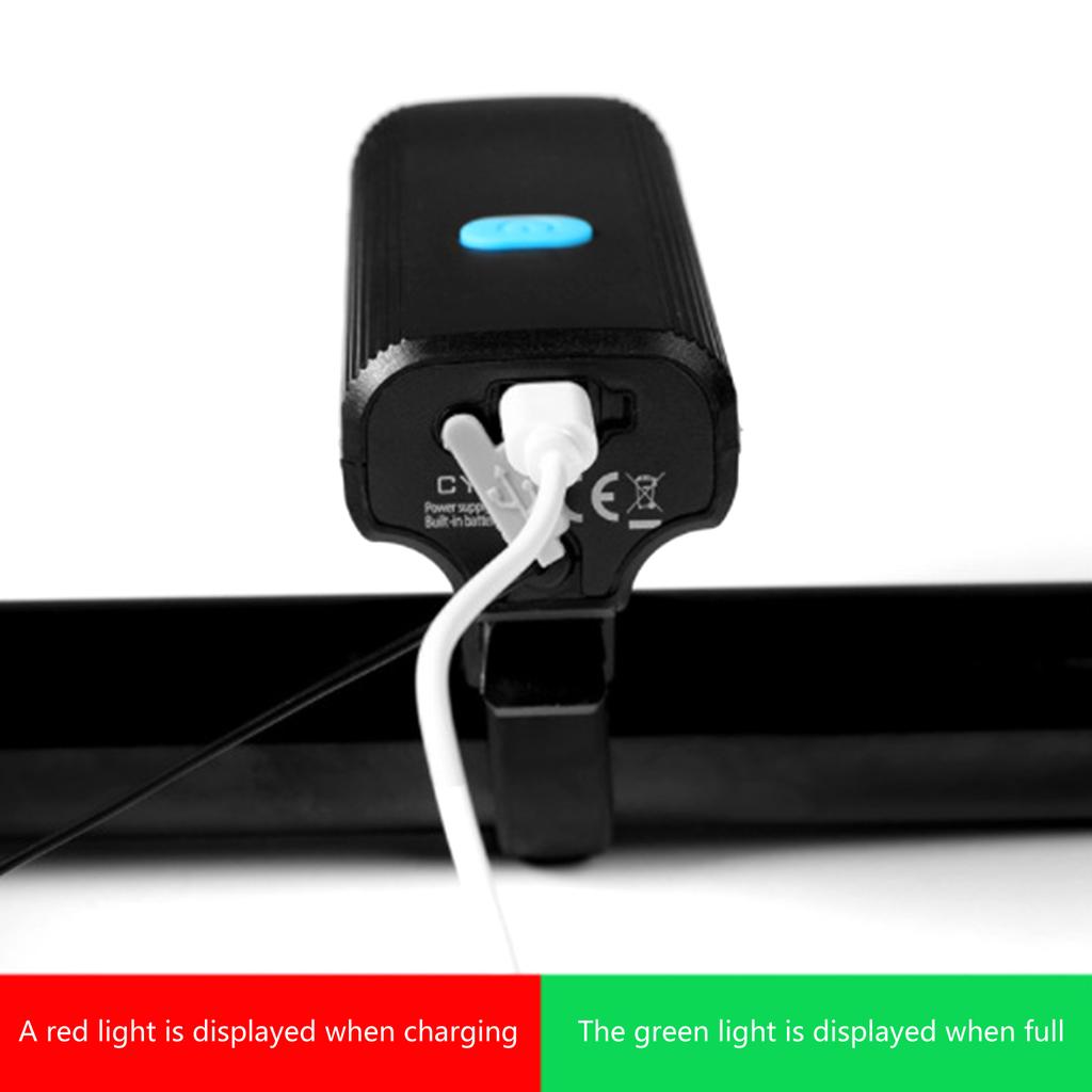 Night Riding Bike Light Headlight USB Rechargeable BMX Light Riding Flashlight Waterproof USB Charging Riding Equipment