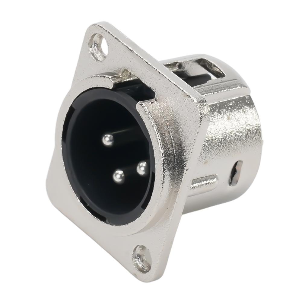3-poliger XLR-Stecker, 3-poliger Stecker und Buchse, Panelmontage, Sattelstütze