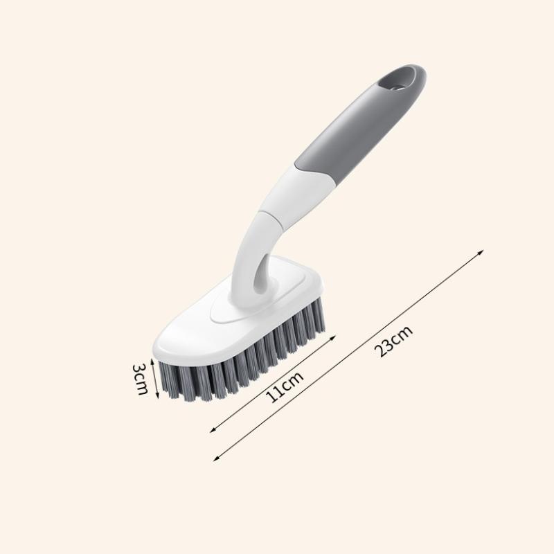 Teleskopik Uzun Saplı Temizlik Fırçası Banyo Fayans Tuvalet Üçgen Fırça Çok Fonksiyonlu Çift Fırça Başlıklı Yer Fırçası