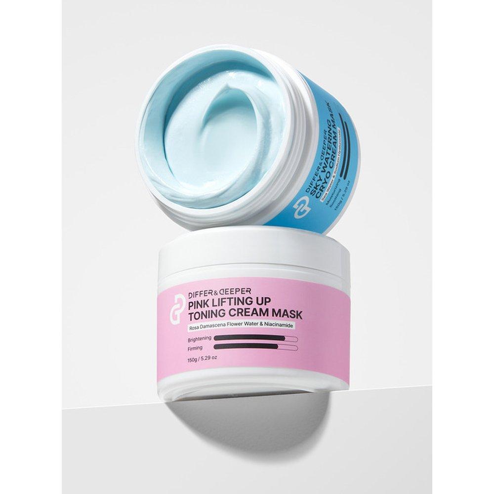 DIFFER&DEEPER Fresh Face Pack Pink Lifting Up Toning Cream Mask 150g