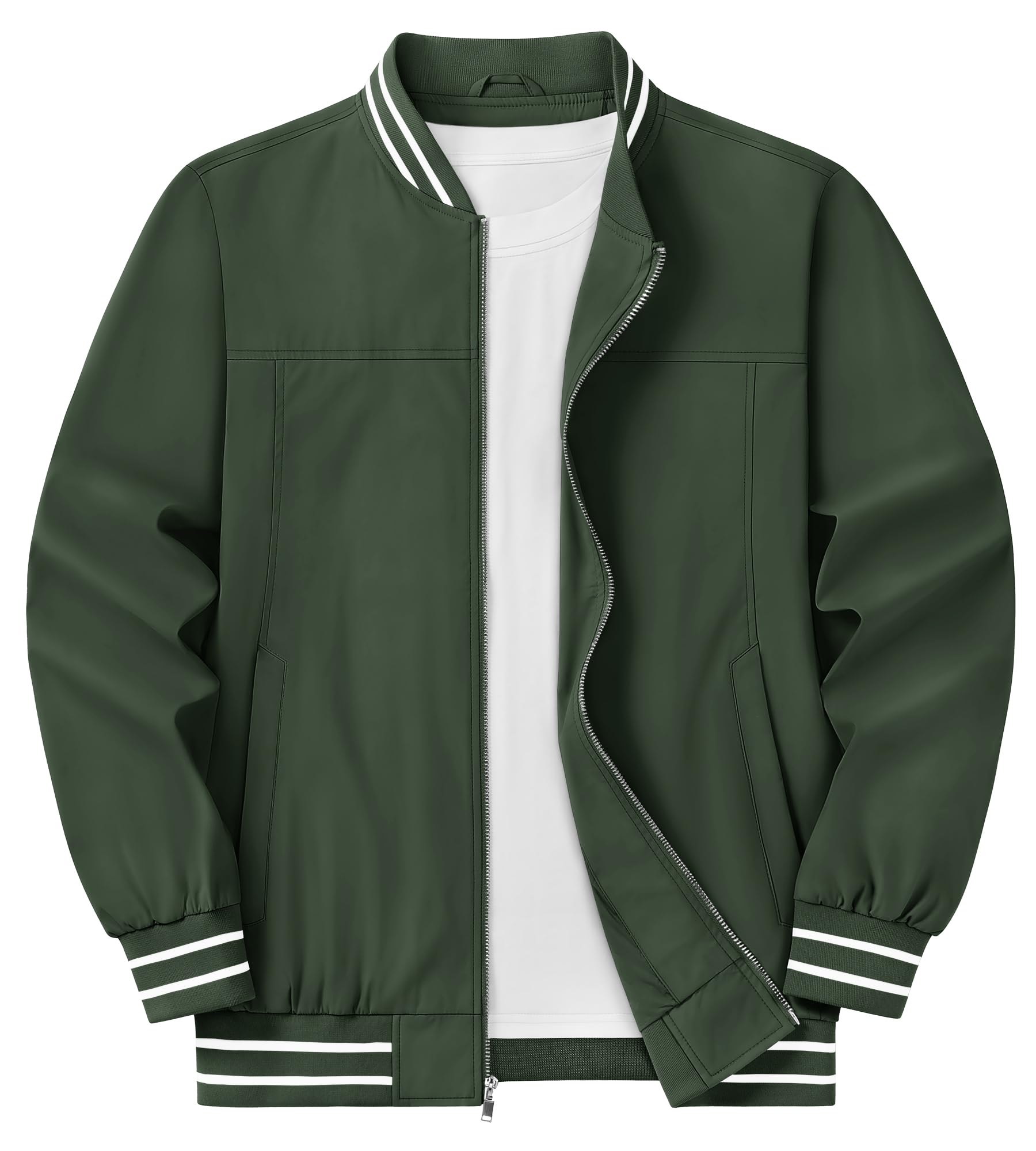 

KEFITEVD Стадион Однотонный Легкий Размер Мужская Куртка, Цвет, Верхняя одежда, Зеленый, 3XL, Куртка для бейсбола/гольфа, Весна/Осень зелёный