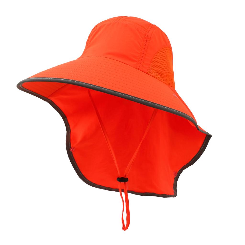 Unisex Quick-Dry Sun Protection Hat with Large Brim and Breathable Neck Guard for Outdoor Fishing and Hiking
