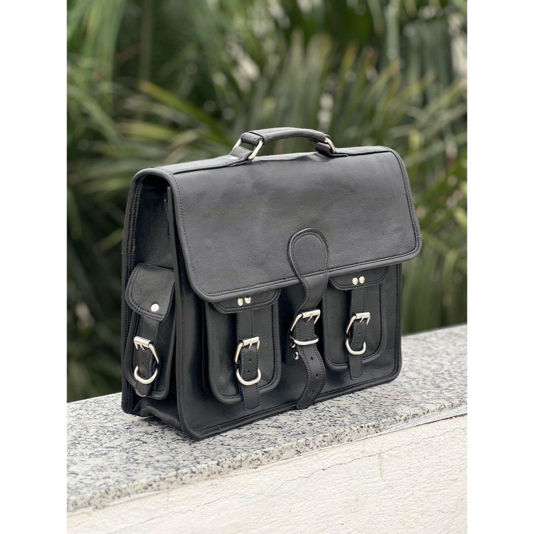 Классическая сумка-мессенджер из кожи буйвола — фото 4