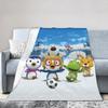 Loopy Pettys Crongs Eddys Pobys Cartoon Fuzzy Blanket Pororos Throw Blanket for Sofa Bedding Lounge 200x150cm Bedspreads