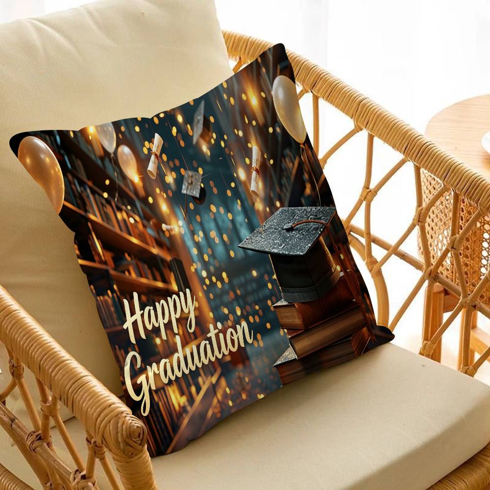 Graduation Decorations Personalized Pillow Cover Kids Bedroom Wild Party Decor Pillowcase Kid Birthday Shower Gift