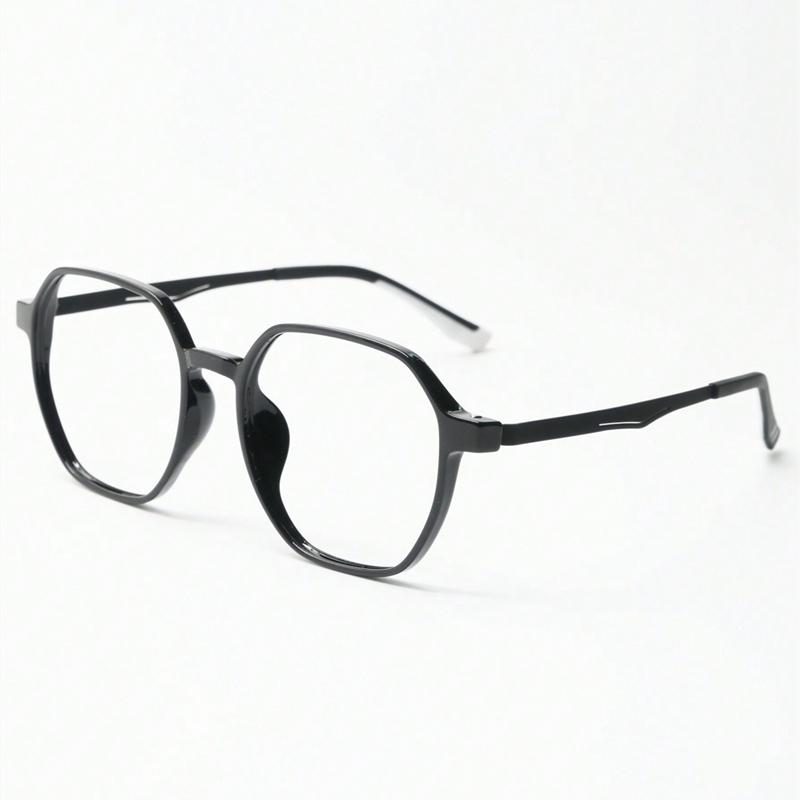New Large Frame Polygonal Ultra Light Rubber Titanium Eyeglass Frame For Men And Women Optical Prescription Glasses
