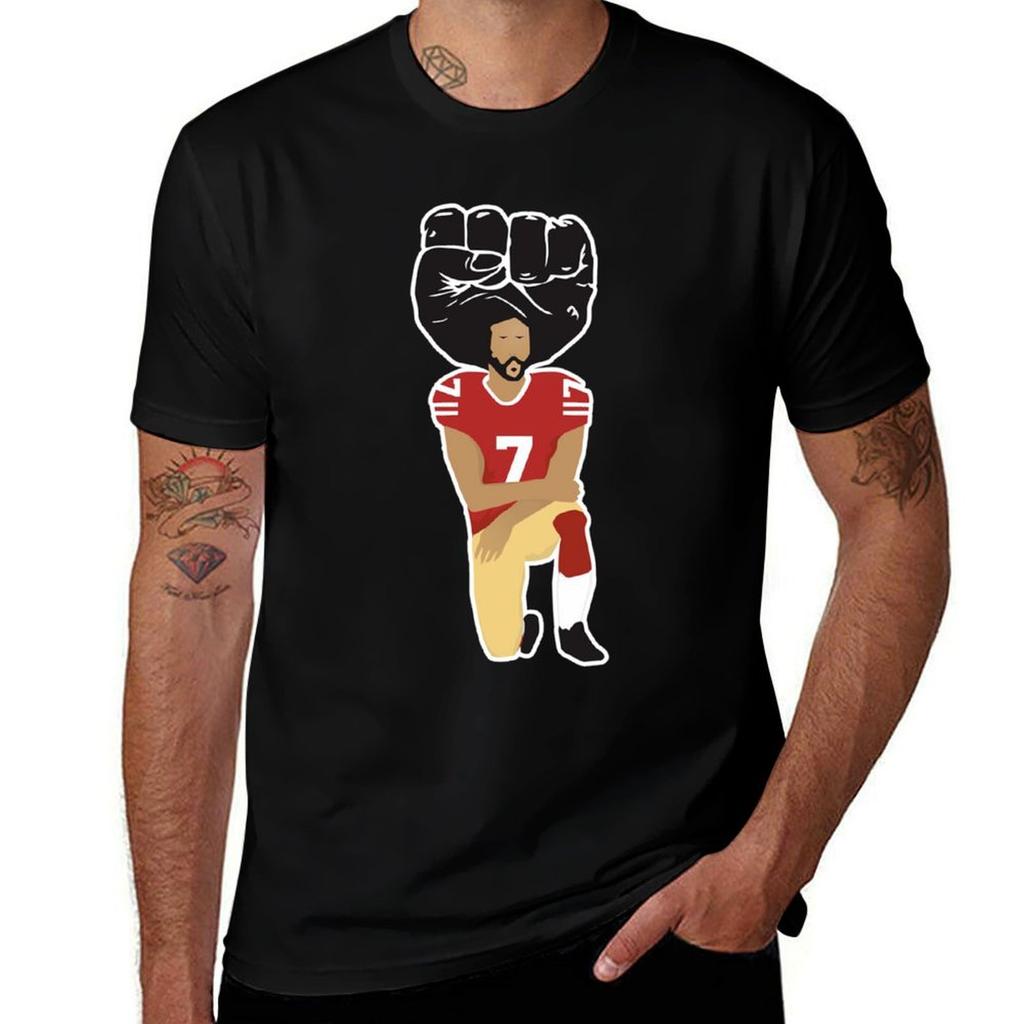 Colin Kaepernick Kneeling Tshirt Anime T Shirts Oversize Tshirt