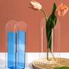 Transparent Acrylic Vase Geometric Flower Container Minimalist Flower Vase  Tabletop Decoration
