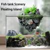 Multi-Use Aquarium Floating Island Décor Rock with Shelter for Fish, Ecological Scenery Rockery for Fish Tank Landscaping