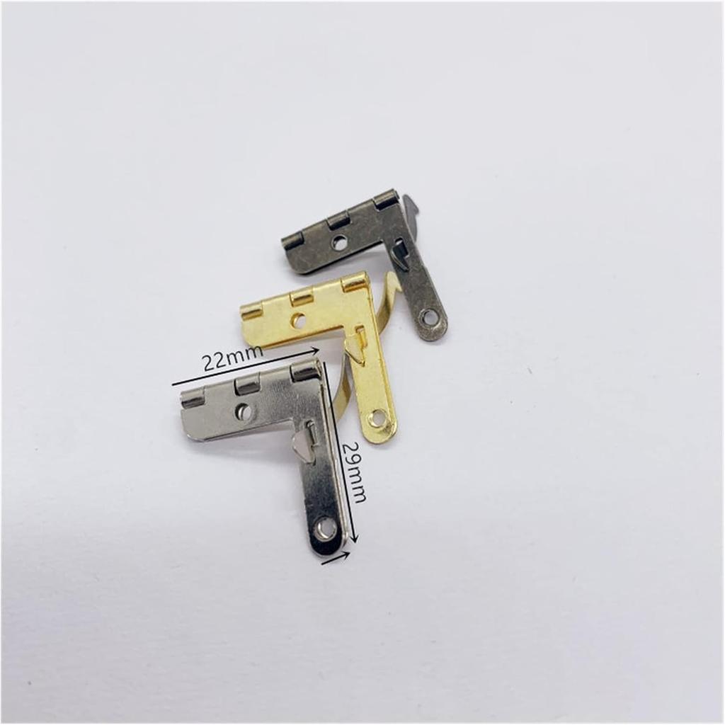 Hinges 10psc/lot Antique Bronze 90 Degree Support Spring Hinge for Wooden Jewelry Box Gift Box Furniture Hardware Accessories 22 * 29cm (Color :
