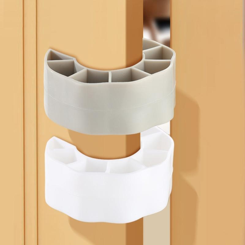 Thickened Door Stoppers with Elastic PVC Design Kid Safe Finger Guards Quick Fixing for Homes Kitchen Bathroom Bedroom