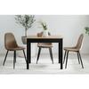 CAPRI Dining Table - Artisan Oak & Black - Square - 4 People - 90 X 67 X 76 Cm