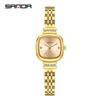 Sanda 7052 Women's Square Quartz Watch - High-End, Light Luxury with Exquisite Leather Strap