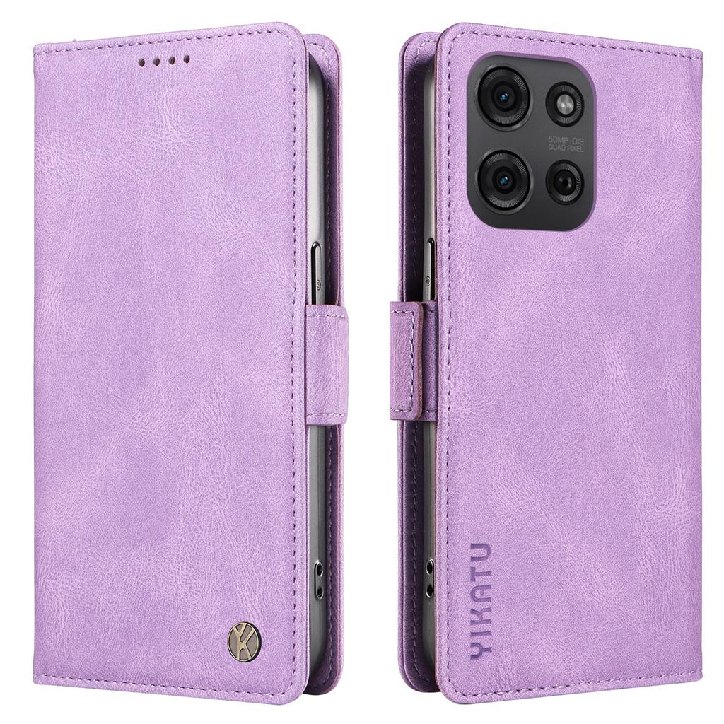 YIKATU YK-005 For Motorola Moto G75 5G Case PU Leather Wallet Phone Cover Skin Touch Feeling