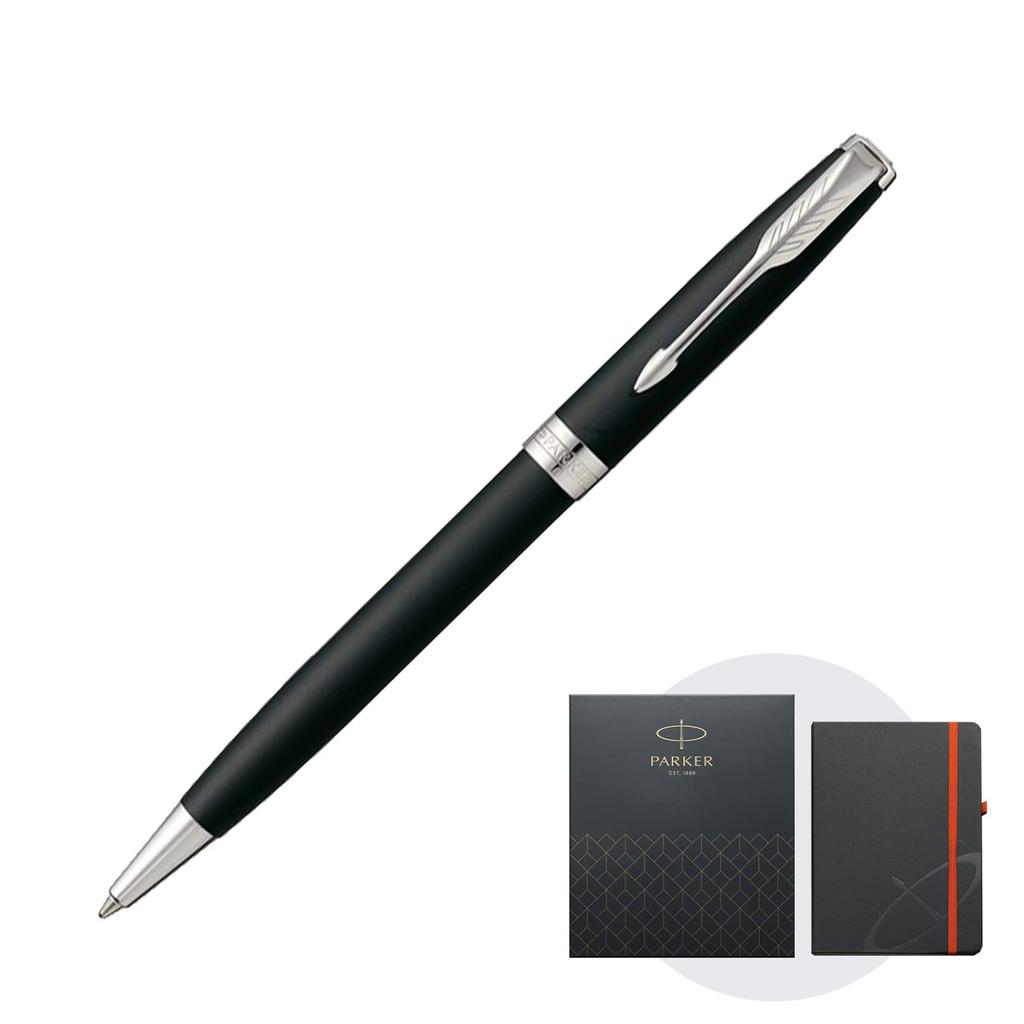 PARKER Ballpoint Pen Sonnet Matte Black CT Medium Point Original Note Included Gift Box Set Genuine Imported Product 1950881 NS Oil-based